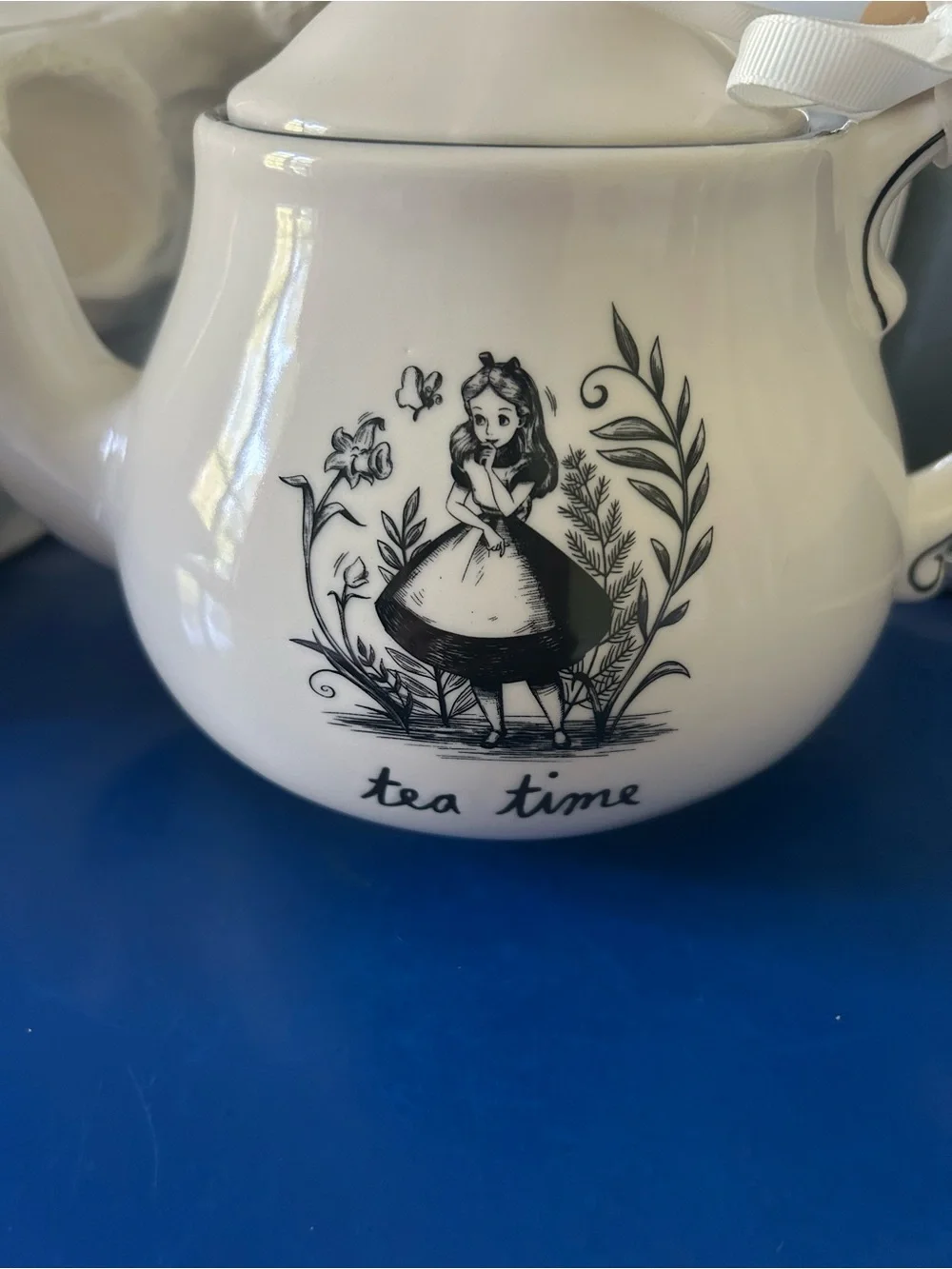 Rae Dunn Disney Alice In Wonderland Tea Time Teapot